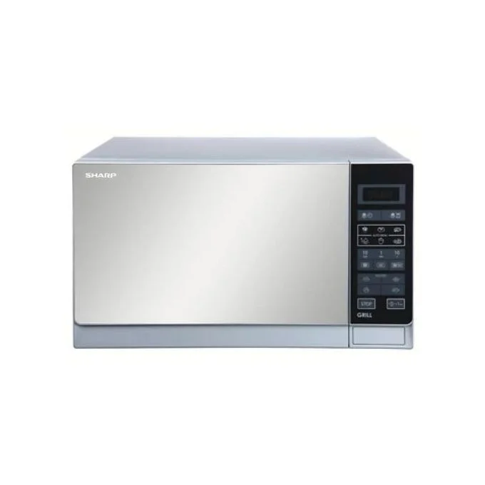 شارب ميكروويف بشوايه 25 لتر 900 وات سيلفر r250MGR